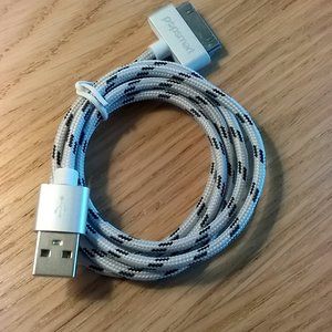 30 Pin USB Charging Cable  USB Sync Charging Cord Cables. Braided.